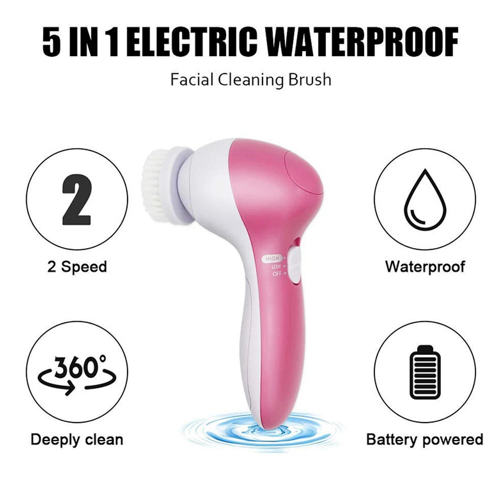 5 in 1 Electric Facial Cleaning Brush